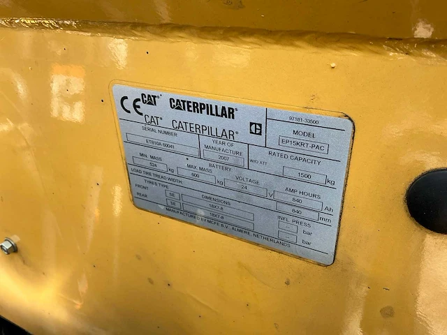 Caterpillar - ep15krt-pac - forklift trucks - afbeelding 2 van  17