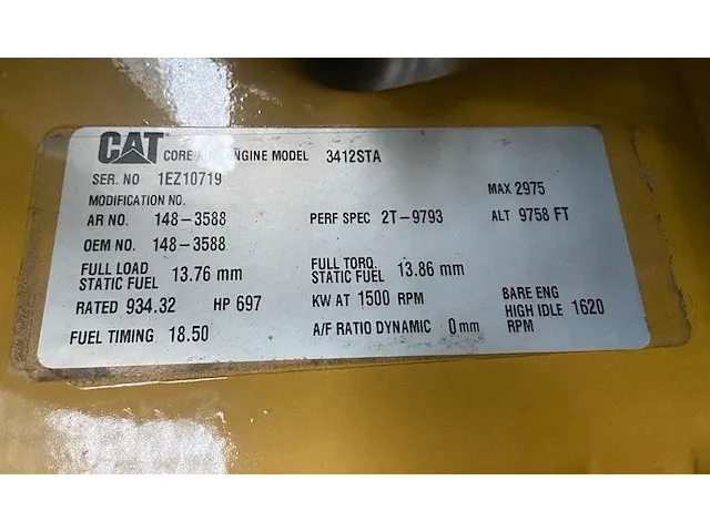 Caterpillar 3412 800f - 800 kva - open generator - afbeelding 2 van  18