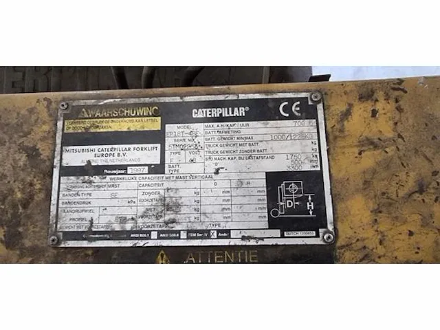 Caterpillar 44d vorkheftruck 1.600 kg - afbeelding 6 van  8