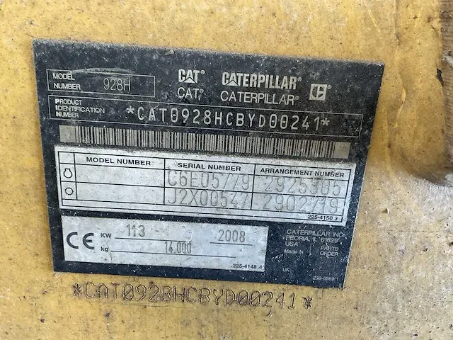 Caterpillar 928g partij diverse onderdelen - afbeelding 7 van  7