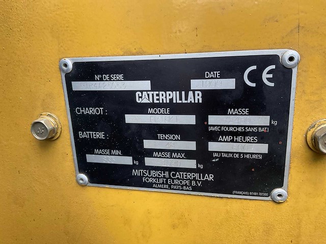 Caterpillar ep16kt vorkheftruck - afbeelding 10 van  16