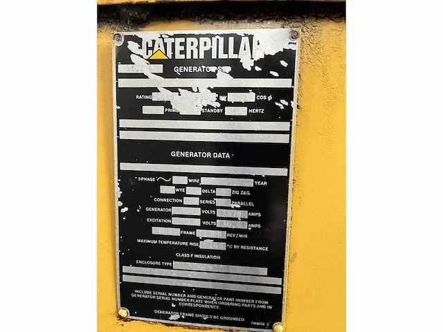 Caterpillar generator g3516 1163 kva - afbeelding 4 van  9