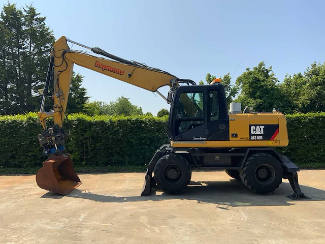 Caterpillar m316d smartboom banden graafmachine met afneembaar draaikantelstuk - afbeelding 4 van  67