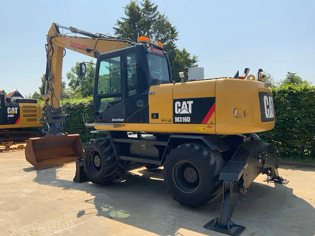 Caterpillar m316d smartboom banden graafmachine met afneembaar draaikantelstuk - afbeelding 5 van  67