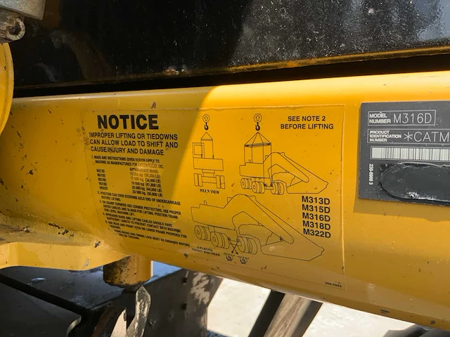Caterpillar m316d smartboom banden graafmachine met afneembaar draaikantelstuk - afbeelding 66 van  67