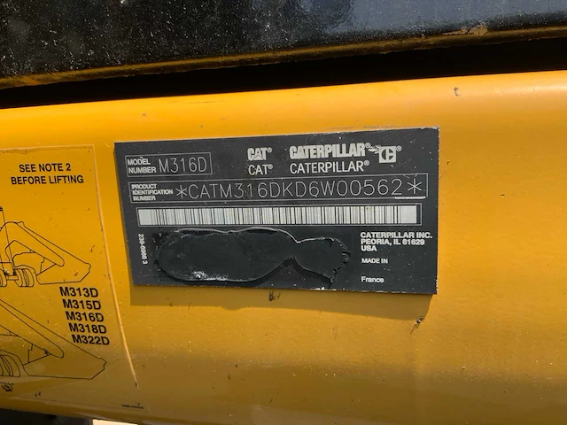 Caterpillar m316d smartboom banden graafmachine met afneembaar draaikantelstuk - afbeelding 67 van  67