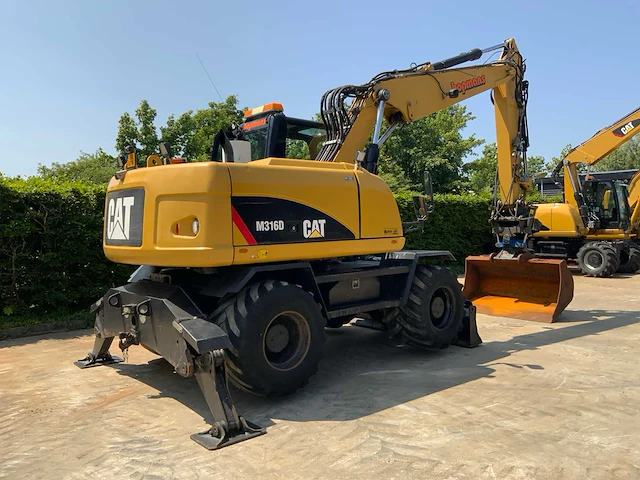 Caterpillar m316d smartboom banden graafmachine met afneembaar draaikantelstuk - afbeelding 6 van  67