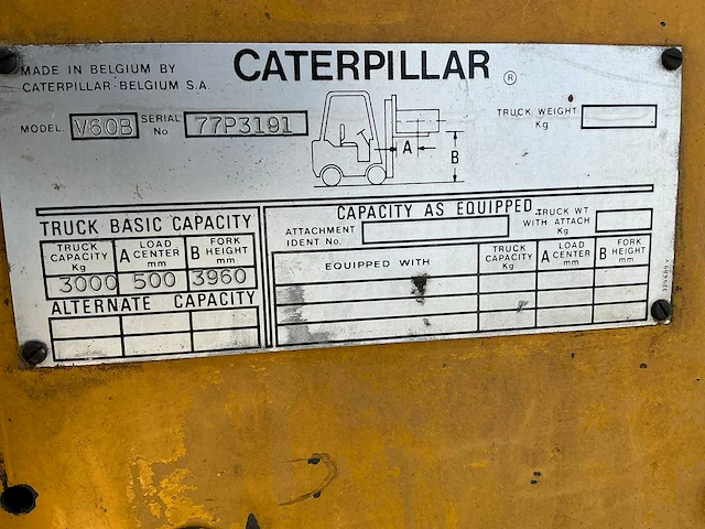 Caterpillar v60b vorkheftruck - afbeelding 11 van  25