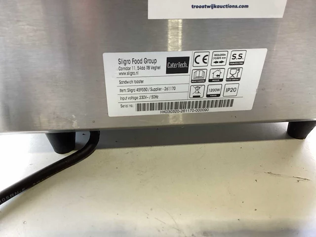 Catertech sandwichtoaster - afbeelding 5 van  6