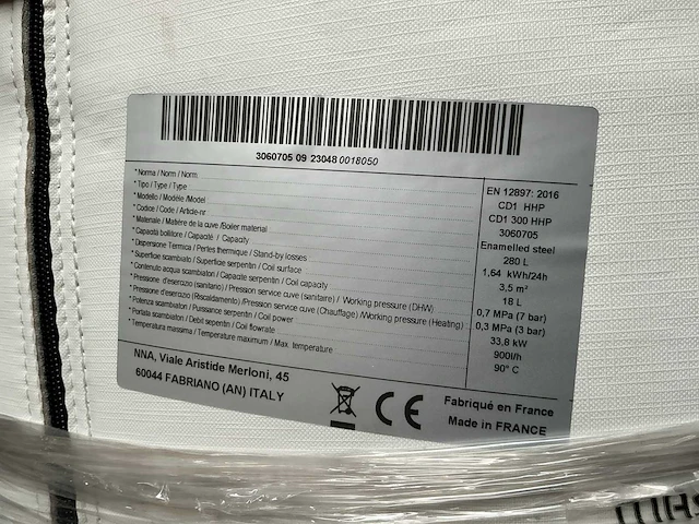 Cd1 300 hhp boiler 280l - afbeelding 6 van  6