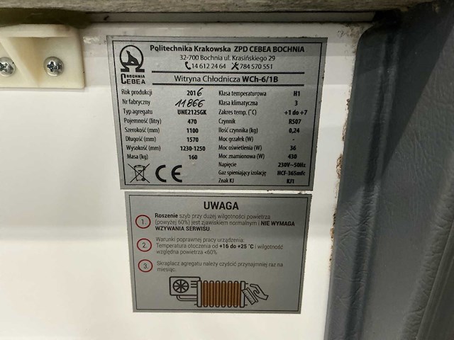 Cebea witryna chlodnicza wch-6/1b professionele koelvitrine - afbeelding 17 van  17