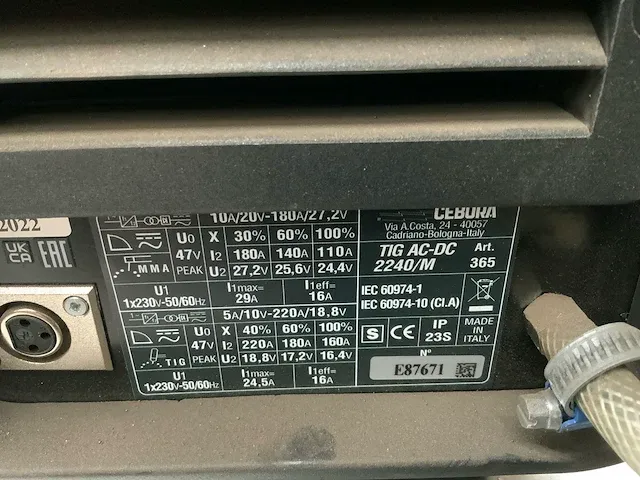 Cebora 2240/m lasapparaat - afbeelding 4 van  4
