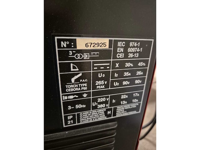 Cebora plasma prof 35 hf plasmasnijmachine - afbeelding 6 van  6