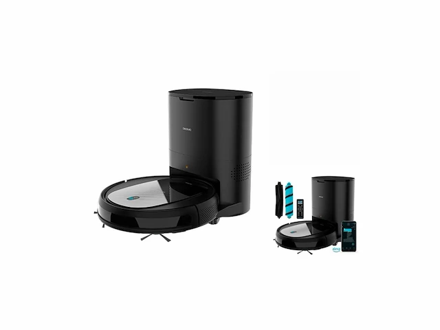 Cecotec robotstofzuiger met zelflozend onderstel conga 2290 ultra hom 2100 pa alexa & google assistant zwart - afbeelding 2 van  5