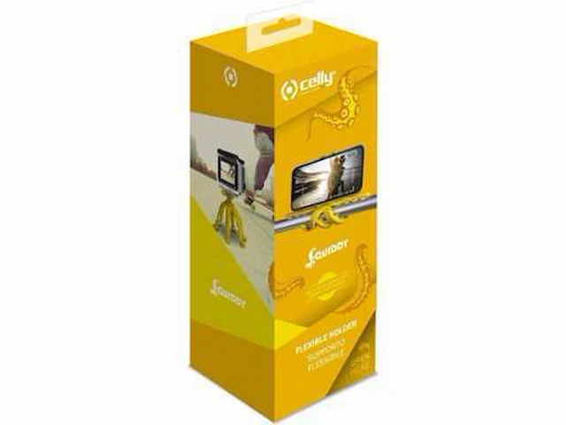 Celly flexible houder voor camera, squiddy. geel - afbeelding 2 van  4