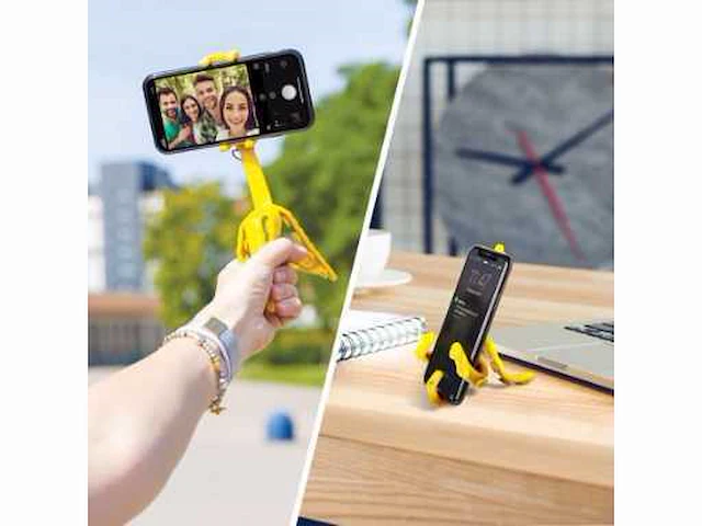 Celly flexible houder voor camera, squiddy. geel - afbeelding 3 van  4
