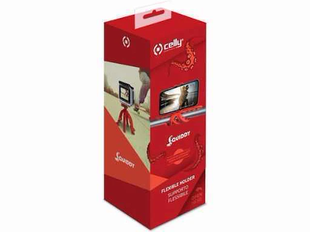Celly flexible houder voor camera, squiddy. rood - afbeelding 2 van  2