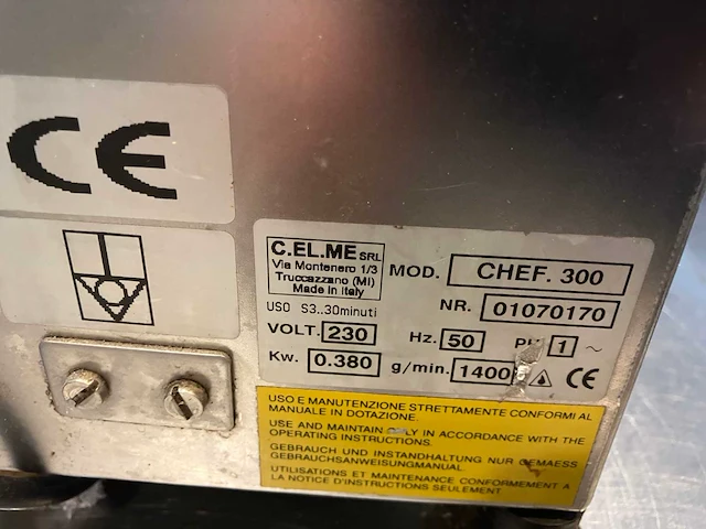 Celme - chef 300 - snijmachine - afbeelding 3 van  4
