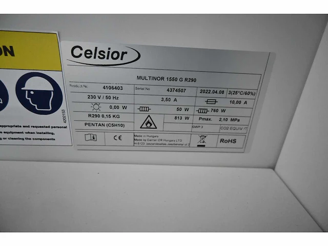 Celsior-carrier multinor 1550 g r290 koel eiland - afbeelding 5 van  5