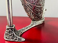 Celtic horn goblet - kunstenaar graeme anthony - gesigneerd - afbeelding 5 van  8