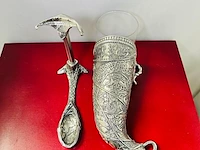 Celtic horn goblet - kunstenaar graeme anthony - gesigneerd - afbeelding 7 van  8