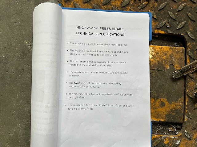 Cemax - hnc 1504 - cnc press brake - 2019 - afbeelding 6 van  14