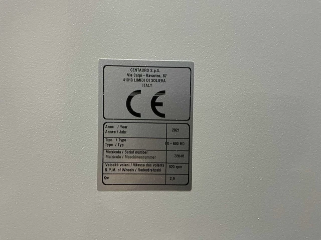 Centauro - 2021 - co hd 600 - lintzaagmachine - afbeelding 10 van  10
