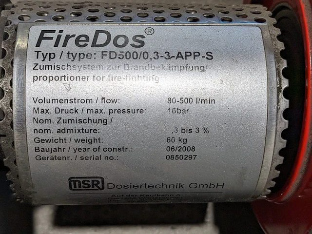 Centrifugaalpomp, firedos, fd500/0,3 3-app-s, 2008 - afbeelding 12 van  15