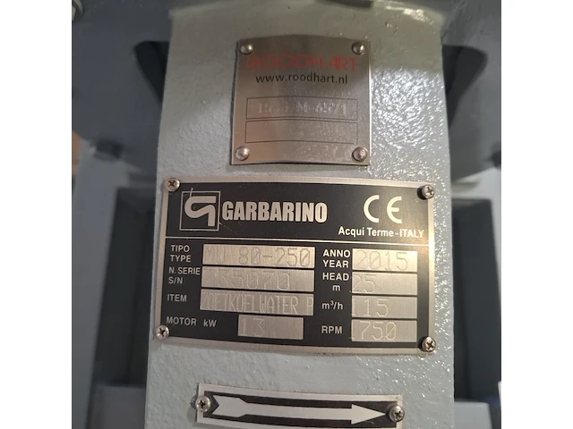Centrifugaalpomp, garbarino, mu80-250, 2015 - afbeelding 2 van  11