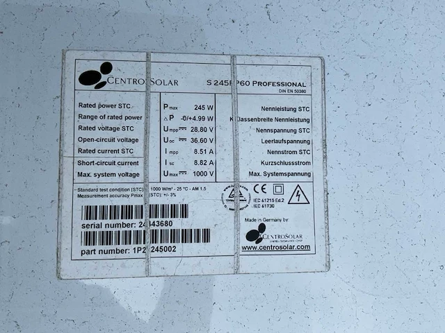 Centrosolar zonnepanelen (10x) - afbeelding 5 van  5
