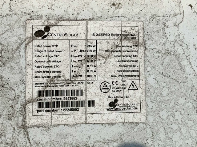 Centrosolar zonnepanelen (10x) - afbeelding 4 van  5