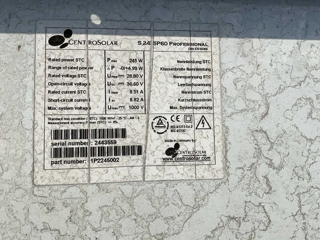 Centrosolar zonnepanelen (10x) - afbeelding 5 van  5