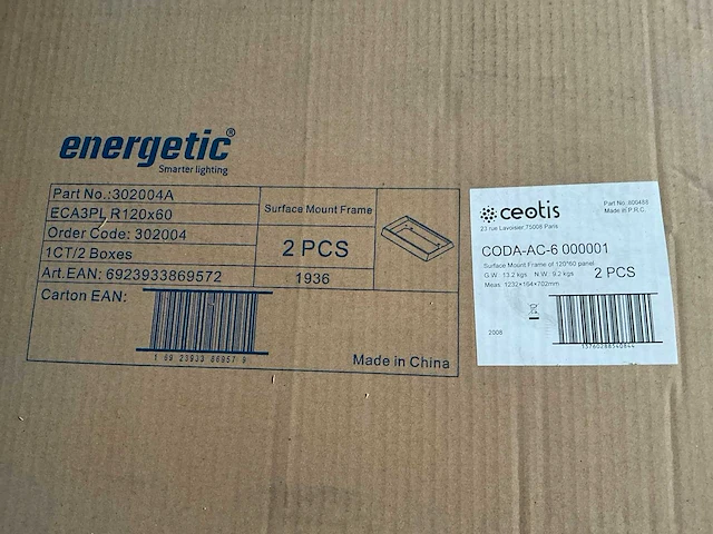Ceotis coda-ac-6000001 surface mount frame (10x) - afbeelding 2 van  3