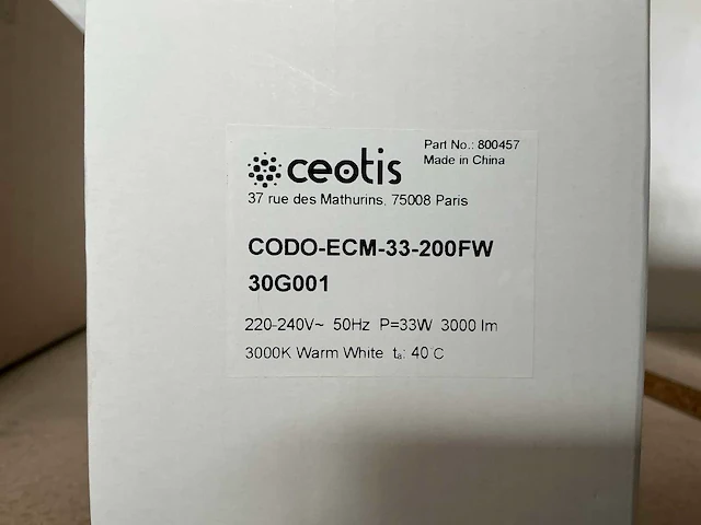 Ceotis codo-ecm-33-200fw downlight (4x) - afbeelding 2 van  4