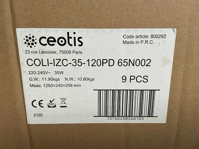 Ceotis coli-izc-35-120pd 65n002 led waterproof batten (9x) - afbeelding 5 van  5