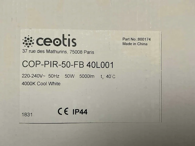 Ceotis cop-pir-50-fb 40l001 floodlight (4x) - afbeelding 2 van  5