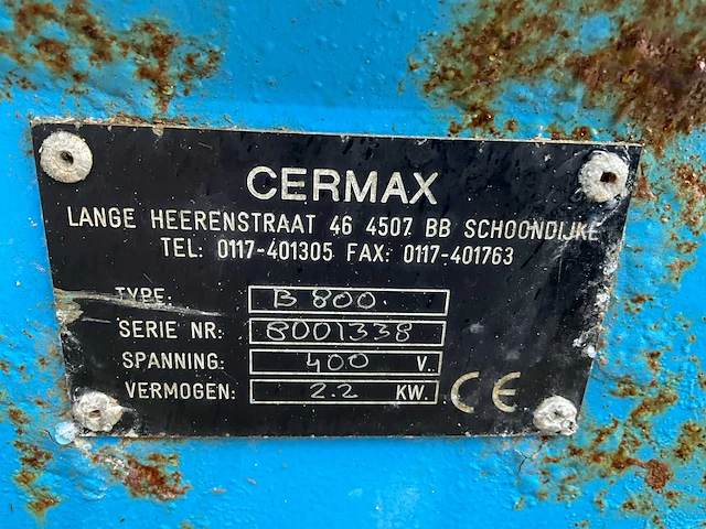 Cermax b800 transportband - afbeelding 10 van  10