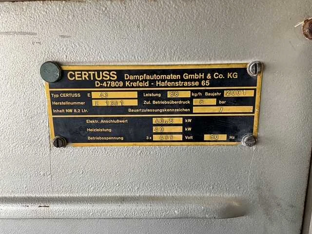 Certuss - stoomgeneratoren - afbeelding 6 van  6