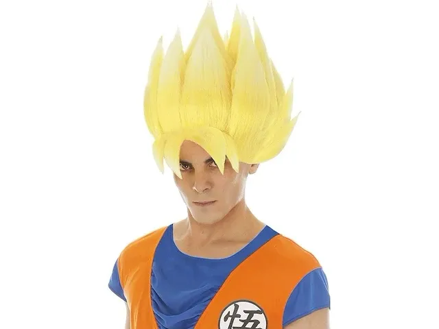 Chaks goku saiyan dragon ball z pruik - afbeelding 1 van  1