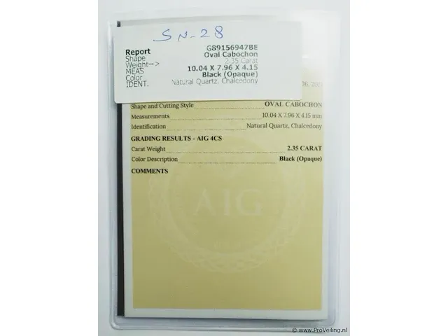 Chalcedony 2.35ct aig certified - afbeelding 3 van  4