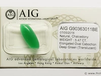 Chalcedony 5.47ct aig certified