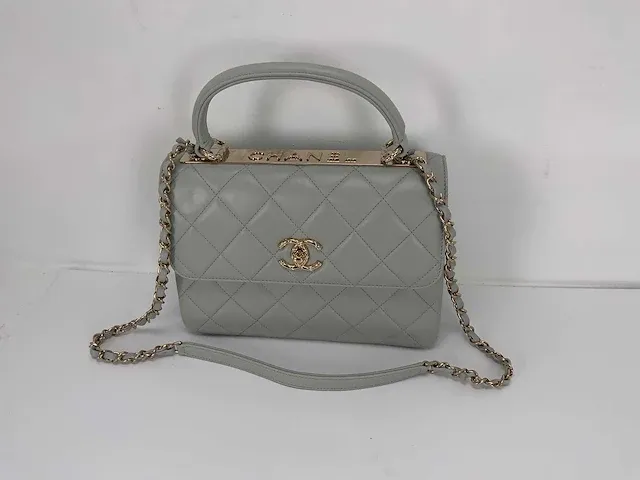 Chanel - cc flap grey caviar - afbeelding 1 van  6