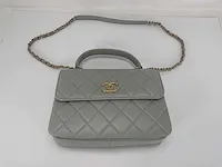 Chanel - cc flap grey caviar - afbeelding 3 van  6