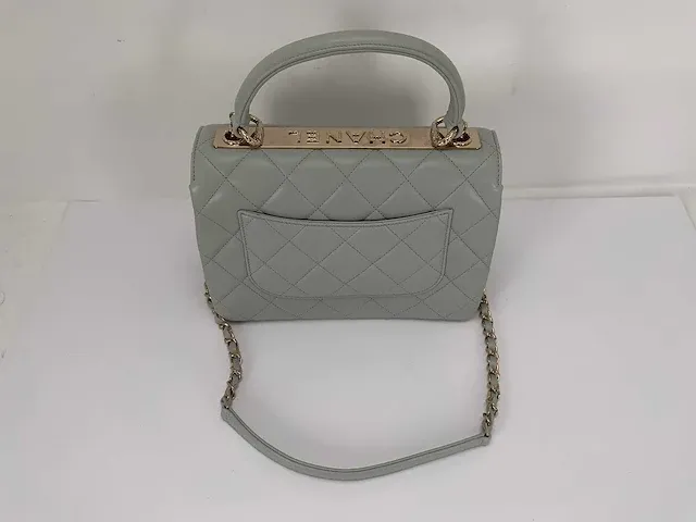 Chanel - cc flap grey caviar - afbeelding 6 van  6
