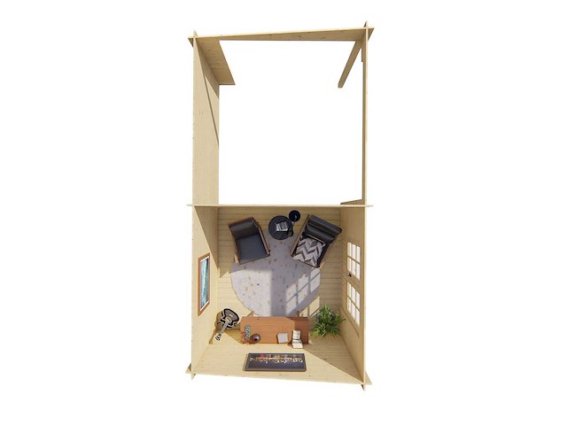 Chappo - tuinhuis 28mm 5980x3000x2170mm onbehandeld - afbeelding 4 van  5