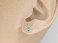 Charles greig - gouden solitair oorbellen met diamanten - afbeelding 2 van  9