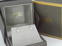Charles greig - gouden solitair oorbellen met diamanten - afbeelding 3 van  9