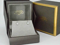 Charles greig - gouden solitair oorbellen met diamanten - afbeelding 5 van  9
