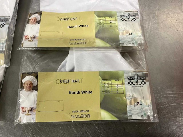 Chaud devant - chef hat - koksmuts (4x) - afbeelding 3 van  3