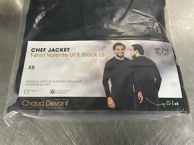 Chaud devant - t-shirt valente ufx black ls - koksbuis (6x) - afbeelding 2 van  2